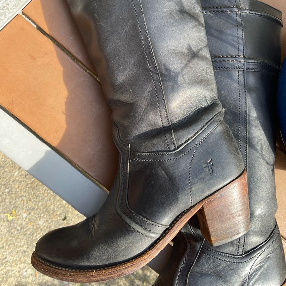 Frye Jane Knee High Heeled Boots, Black, 7.5 B - Picture 13 of 15